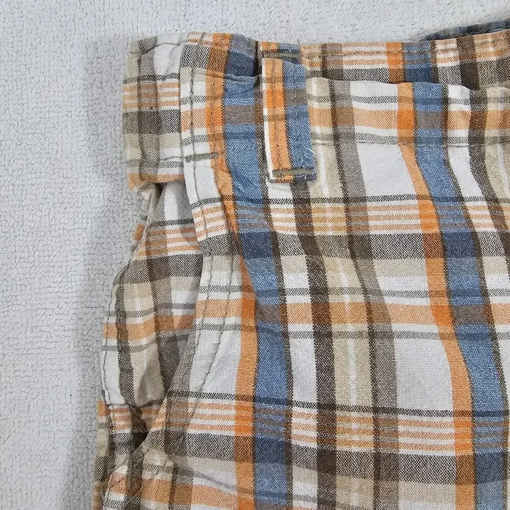 OshKosh B'Gosh Vintage Plaid Shorts With Adjustable Waist Unisex Toddler Size 5